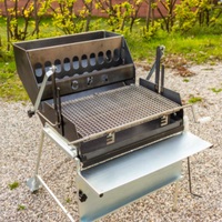 BARBECUE A LEGNA - GRIGLIA GIREVOLE