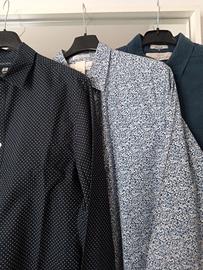 3 Camicie Uomo H&M taglia M Pois, Floreale e blu 