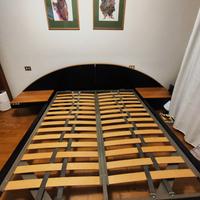 Letto con comodini sospesi + armadio open