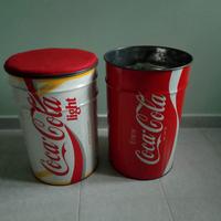 2 bidoni coca-cola vintage 