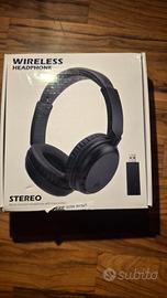 Cuffie Wireless Stereo – Over‑Ear con Trasmettitor