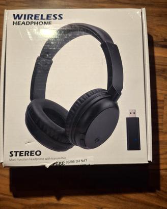 Cuffie Wireless Stereo – Over‑Ear con Trasmettitor