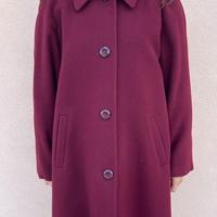 Cappotto bordeaux misto lana