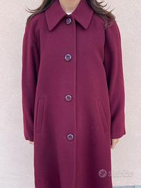 Cappotto bordeaux misto lana