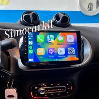 Stereo CarPlay android 13 per smart fortwo 453