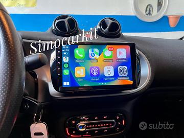 Stereo CarPlay android 13 per smart fortwo 453