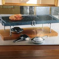 Pietra ollare Brandani con base in legno