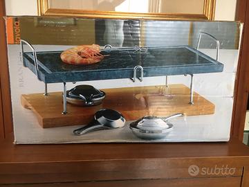 Pietra ollare Brandani con base in legno