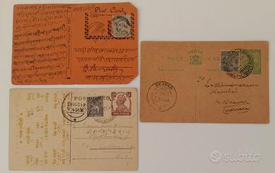 INDIA CARTOLINE Postali 1932 /1949
