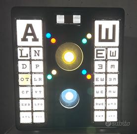 Ottotipo luminoso, lampada vintage