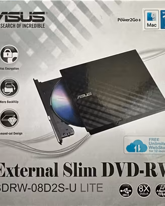 Masterizzatore DVD esterno ASUS USB 2.0 – Nuovo