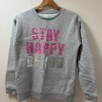 Felpa grigia con stampa