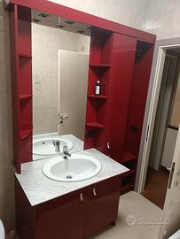 Mobile bagno laccato legno massiccio 