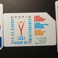 3 schede telefoniche:Giochi del Mediterraneo