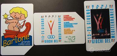 3 schede telefoniche:Giochi del Mediterraneo