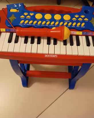 Pianola Bontempi con panca senza asta microfono