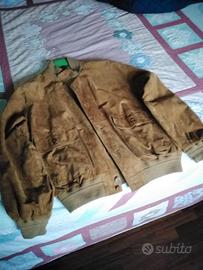Giubbotto vera pelle scamosciata