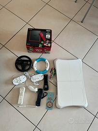 Nintendo Wii mini mario kart + 7 giochi + 10 acc.