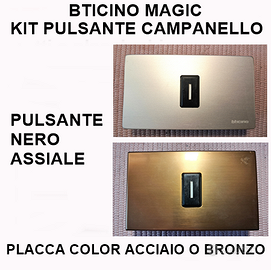Bticino Magic kit completo pulsante nero x 503