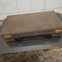 set da viaggio in pelle e tapiro