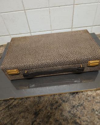 set da viaggio in pelle e tapiro