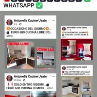 CUCINE USATE GARANTITE CON TRASPORTO GRATIS SU ROM