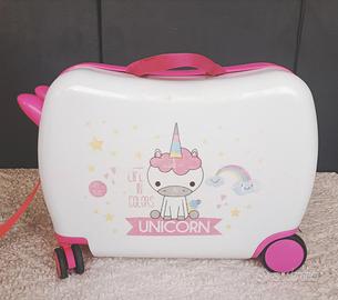 Trolley cavalcabile a unicorno 