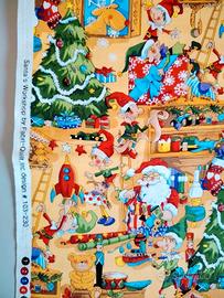 Tessuto natalizio. Babbo Natale. 100x110cm.