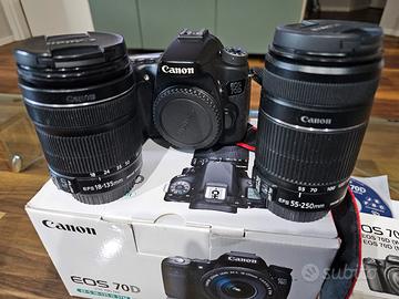 Reflex Digitale Canon EOS 70D con 18-135 e 55-250