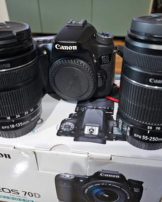 Reflex Digitale Canon EOS 70D con 18-135 e 55-250