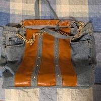 Borsa in jeans, come Rebecca J fatta a  mano