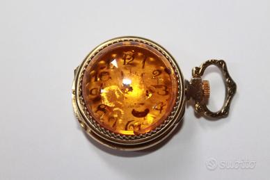 Orologio Vintage da tasca con Ambra Baltica