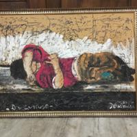 Guttuso e Picasso dipinti tecnica mista