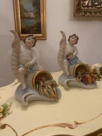 Capodimonte cornucopia firmate Corti 