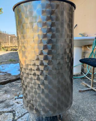 contenitore 110 litri  in acciaio inox per olio