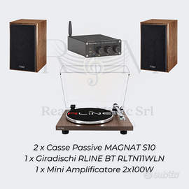 Giradischi BT, Casse Magnat e Mini Amp 2x100W