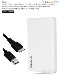 Storite Disco Rigido Esterno 1TB HDD USB 3.0