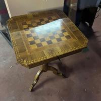 Tavolo gioco scacchi dama vintage