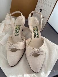 Salvatore Ferragamo - Scarpe slingback - 38,5 - be