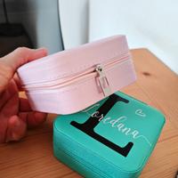 miniportagioielli rosa nuovo da viaggio