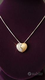 Collier cuore in Oro 18kt &Diamanti 