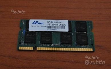 RAM SODIMM per notebook 1GB DDR2 667