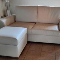 divano ecopelle bianco crema 