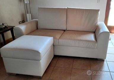 divano ecopelle bianco crema 