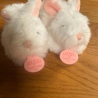 Set di scarpette rosa Doudou con sonagli Conigliet