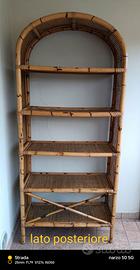 Scaffale in midollino, paglia Vienna, ad arco