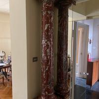 Coppia di Colonne in Marmo Rosso di Francia