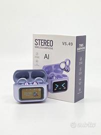 Cuffie smart viola metallizzato nuove mai usate