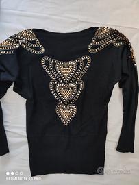 maglia donna strass