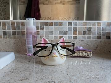 porta occhiali a forma di gatto 